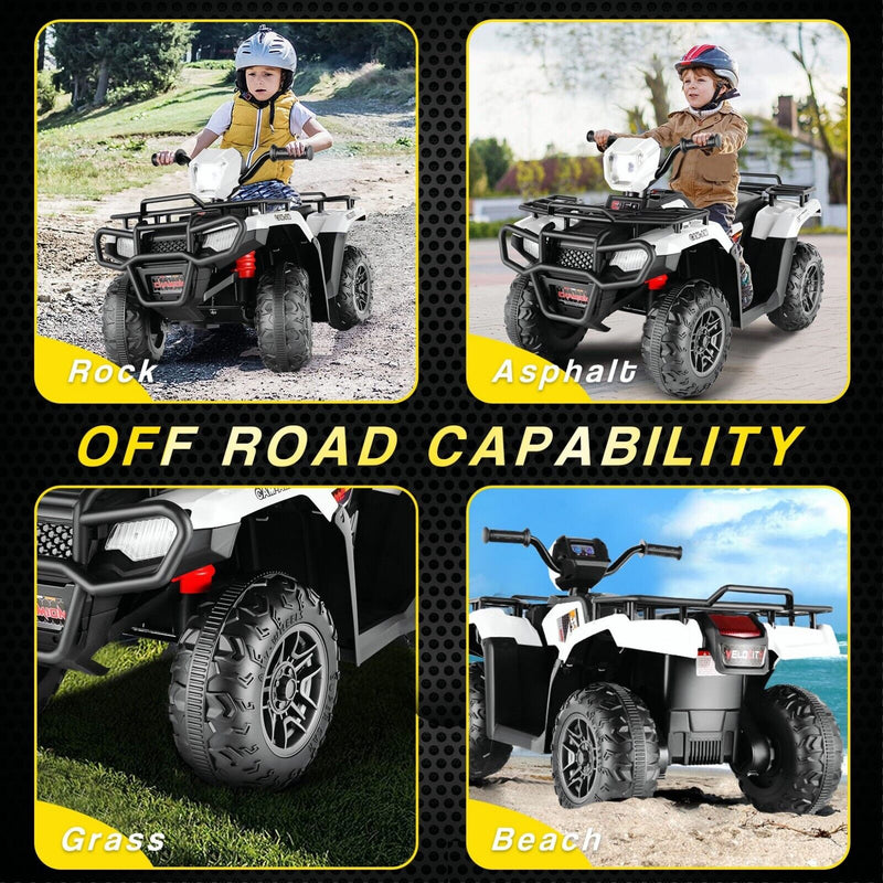 Load image into Gallery viewer, Electric 4-Wheeler Quad Car for Kids with MP3 &amp; Light - 12V Battery Powered
