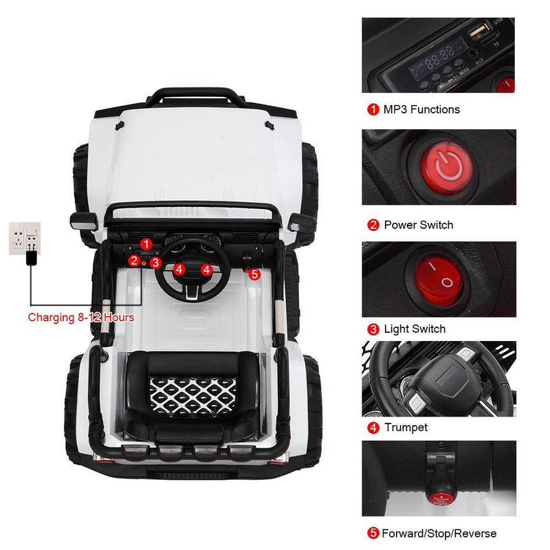 Load image into Gallery viewer, Electric 12V Kids Ride On Car with Remote Control and LED Lights - Perfect Gift for Little Drivers!
