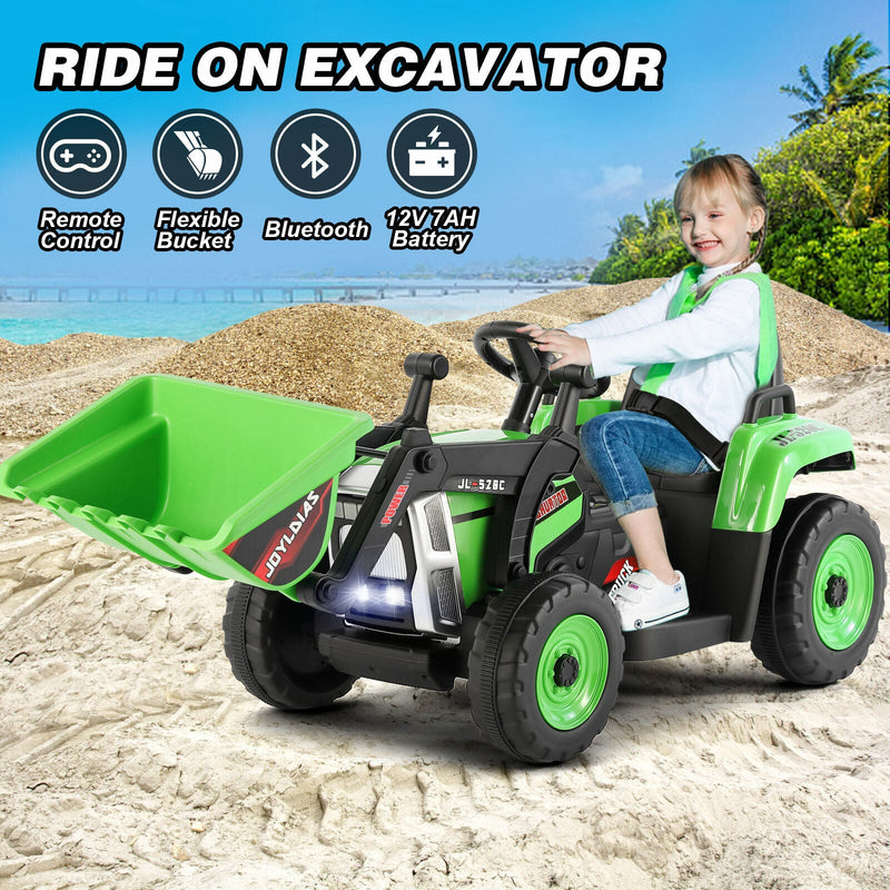 Load image into Gallery viewer, Electric 12V Kids Ride-On Excavator Truck with Music, Lights, and Remote Control

