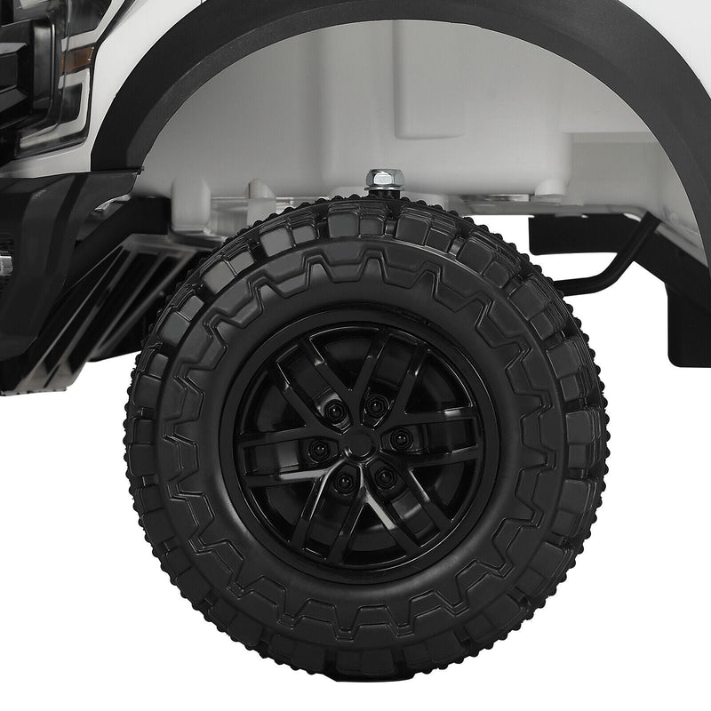 Load image into Gallery viewer, Electric 12V Kids Ride On Pickup Truck with MP3, LED Lights, and 6 Wheels in White and Pink
