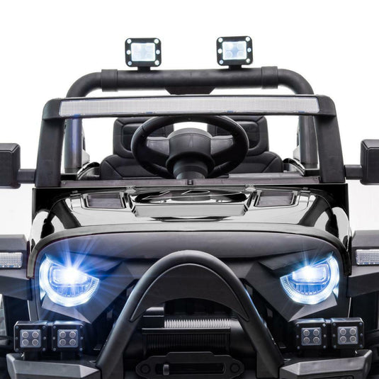 Electric 12V Off-Road Car with Remote Control - Black