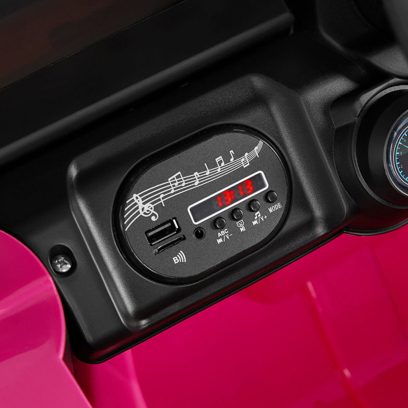 Load image into Gallery viewer, Electric 12V Pink Kids Ride On Jeep with USB, LED, Bluetooth, and RC Control
