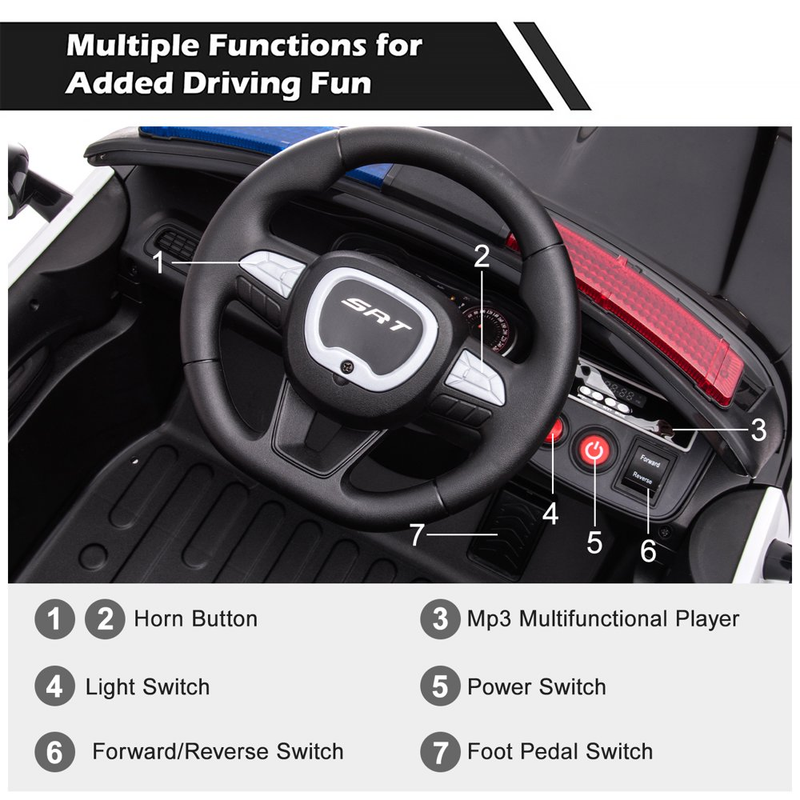 Load image into Gallery viewer, Electric 12V Police Car for Kids with Remote Control - Fun and Safe Ride-On Toy
