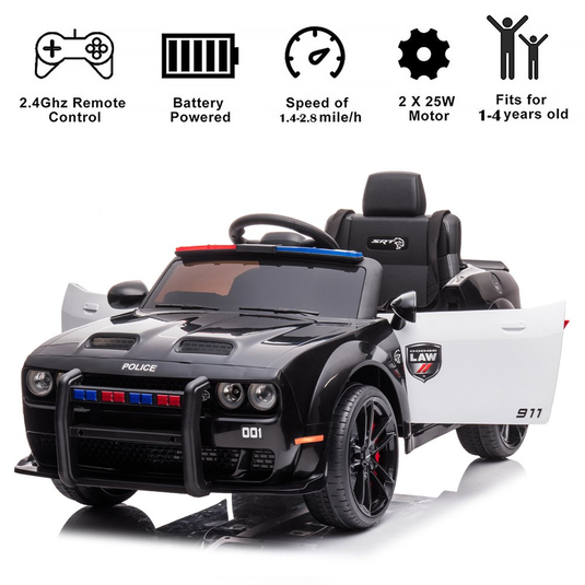 Electric 12V Police Car for Kids with Remote Control - Fun and Safe Ride-On Toy