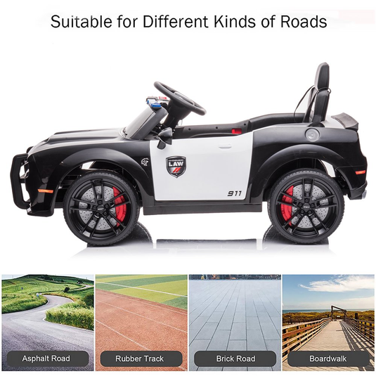 Electric 12V Police Car for Kids with Remote Control - Fun and Safe Ride-On Toy