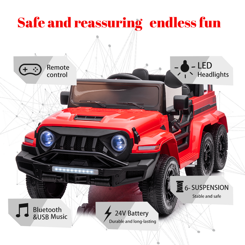 Load image into Gallery viewer, Electric 2-Door Kids Ride On Car with Remote Control, MP3 Player, and LED Lights - 24V
