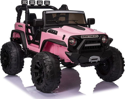 Electric 2-Seater Jeep for Kids with 400W Motor, LED Lights, and 24V Battery