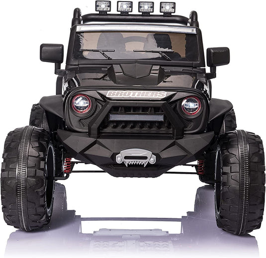 Electric 2-Seater Jeep for Kids with 400W Motor, LED Lights, and 24V Battery