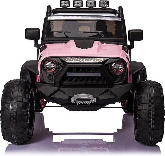 Electric 2-Seater Jeep for Kids with 400W Motor, LED Lights, and 24V Battery