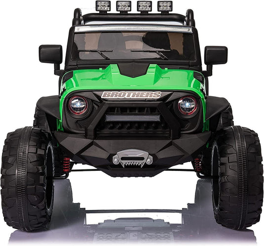 Electric 2-Seater Jeep for Kids with 400W Motor, LED Lights, and 24V Battery