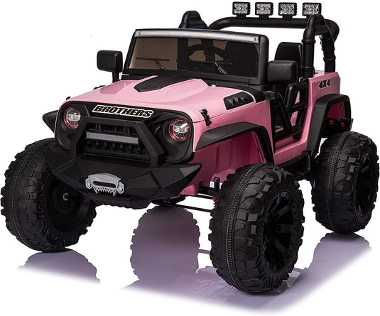Electric 2-Seater Jeep for Kids with 400W Motor, LED Lights, and 24V Battery
