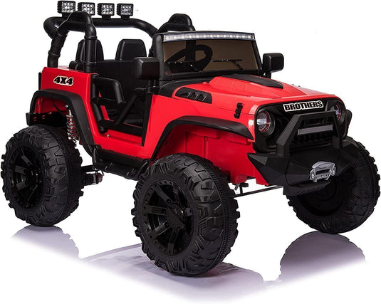 Electric 2-Seater Jeep for Kids with 400W Motor, LED Lights, and 24V Battery