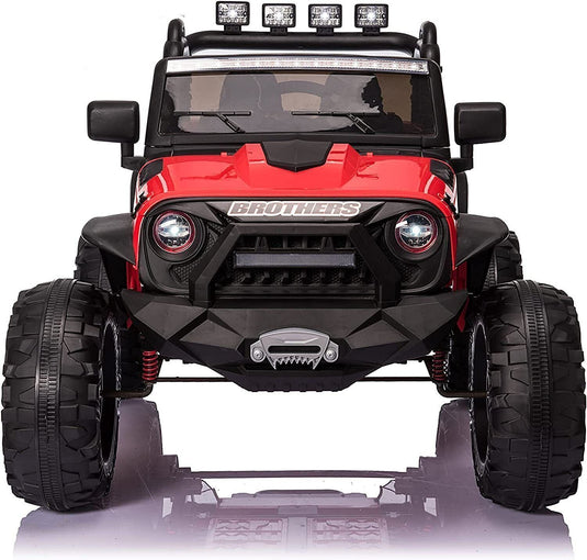 Electric 2-Seater Jeep for Kids with 400W Motor, LED Lights, and 24V Battery