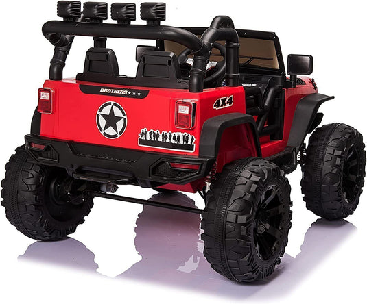 Electric 2-Seater Jeep for Kids with 400W Motor, LED Lights, and 24V Battery