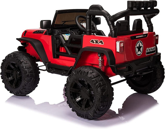 Electric 2-Seater Jeep for Kids with 400W Motor, LED Lights, and 24V Battery