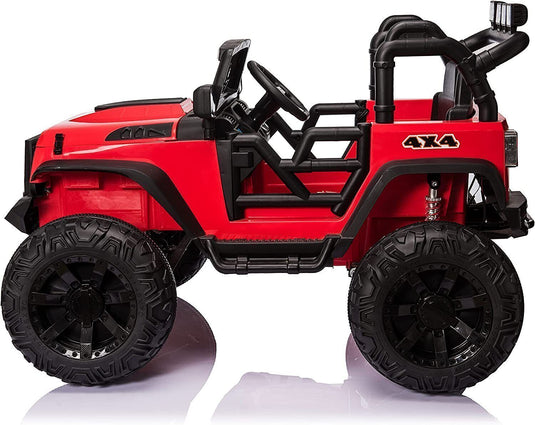 Electric 2-Seater Jeep for Kids with 400W Motor, LED Lights, and 24V Battery