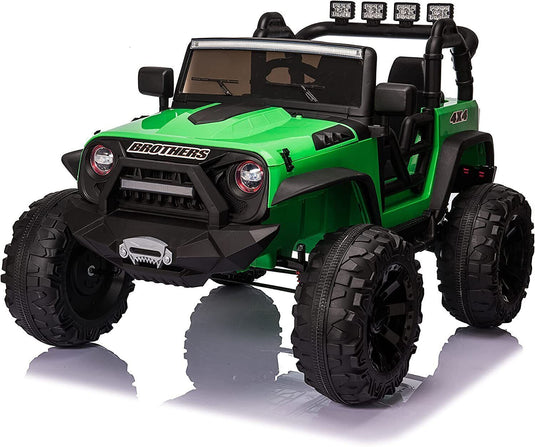 Electric 2-Seater Jeep for Kids with 400W Motor, LED Lights, and 24V Battery