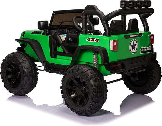 Electric 2-Seater Jeep for Kids with 400W Motor, LED Lights, and 24V Battery
