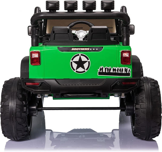 Electric 2-Seater Jeep for Kids with 400W Motor, LED Lights, and 24V Battery