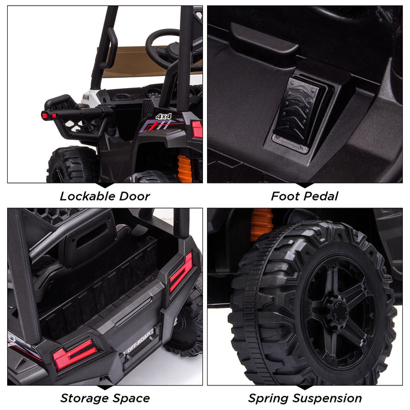 Load image into Gallery viewer, Electric 2-Seater Jeep for Kids with MP3 and LED Lights - 12V Battery Powered for Safe Fun!
