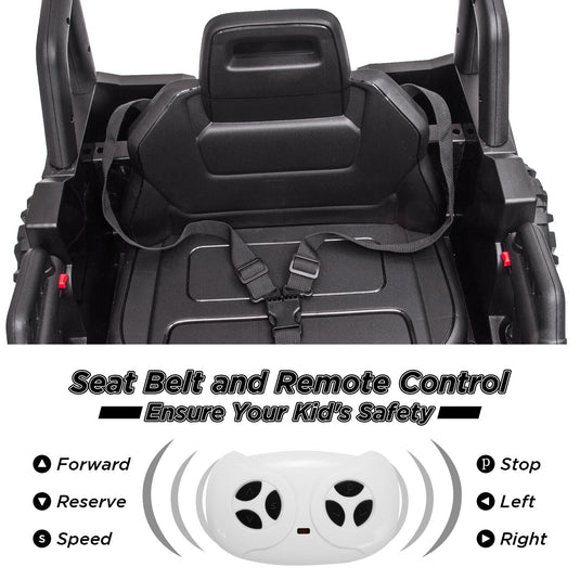 Electric 2-Seater Jeep for Kids with MP3 and LED Lights - 12V Battery Powered for Safe Fun!