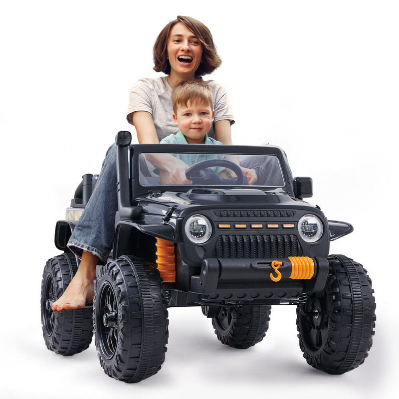 Load image into Gallery viewer, Electric 2-Seater Kids Ride-On Jeep with MP3, LED Lights, and Remote Control - 12V
