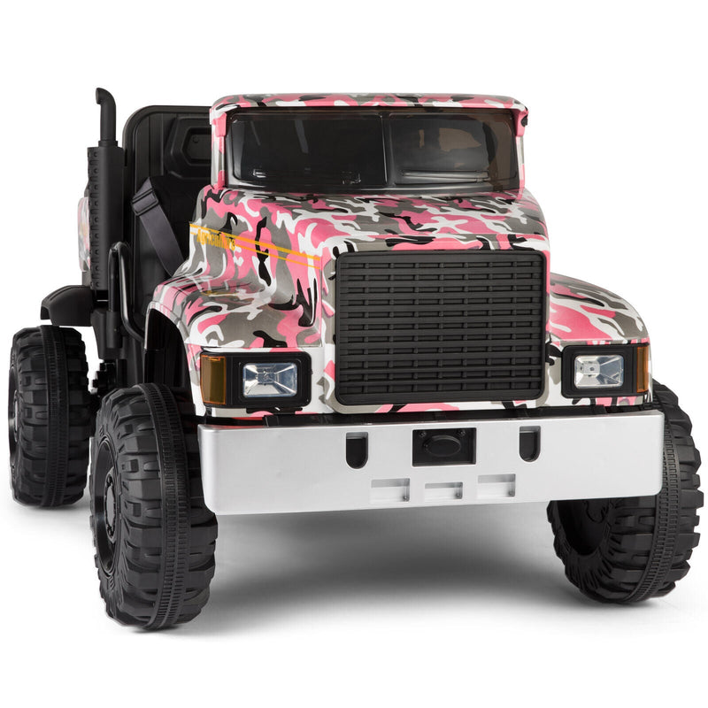 Load image into Gallery viewer, 24V Battery-Powered Kids Ride On Truck with 3 Speeds and Remote Control - Camo Pink
