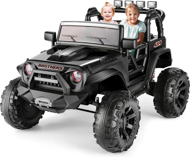 Load image into Gallery viewer, Electric 2-Seater Kids Ride-On Truck with 400W Motor and LED Lights - 24V Jeep Car
