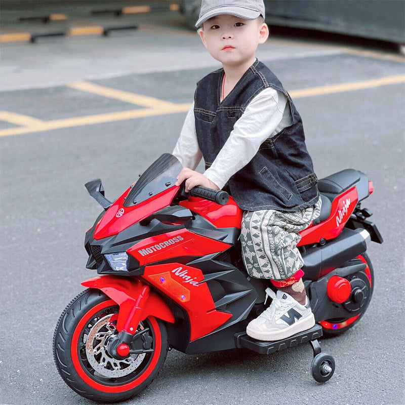 Load image into Gallery viewer, Electric 2-Wheel Kids Motorbike with Music and LED Lights - 12V Battery Powered
