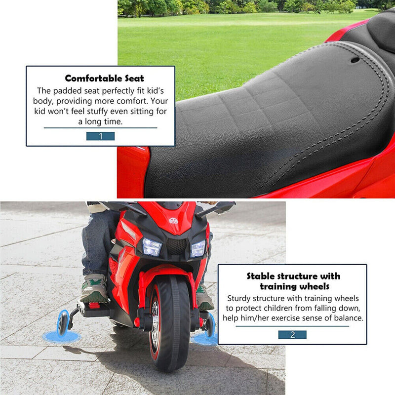 Load image into Gallery viewer, Electric 2-Wheel Kids Motorbike with Music and LED Lights - 12V Battery Powered
