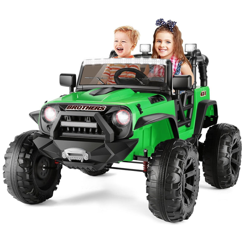 Load image into Gallery viewer, Electric 24V Kids Ride on Car Truck Jeep with MP3 Player, LED Lights, and Remote Control - Seats 2
