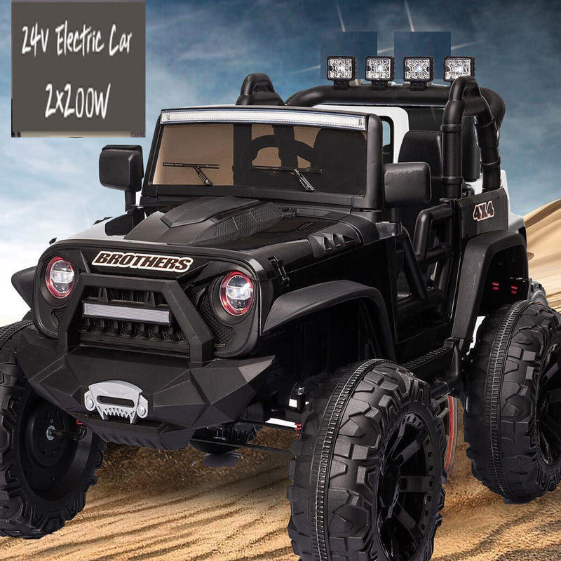 Load image into Gallery viewer, Electric 24V Kids Ride on Truck Car Jeep MP3 LED w/Remote Control - 2 Seats, 400W
