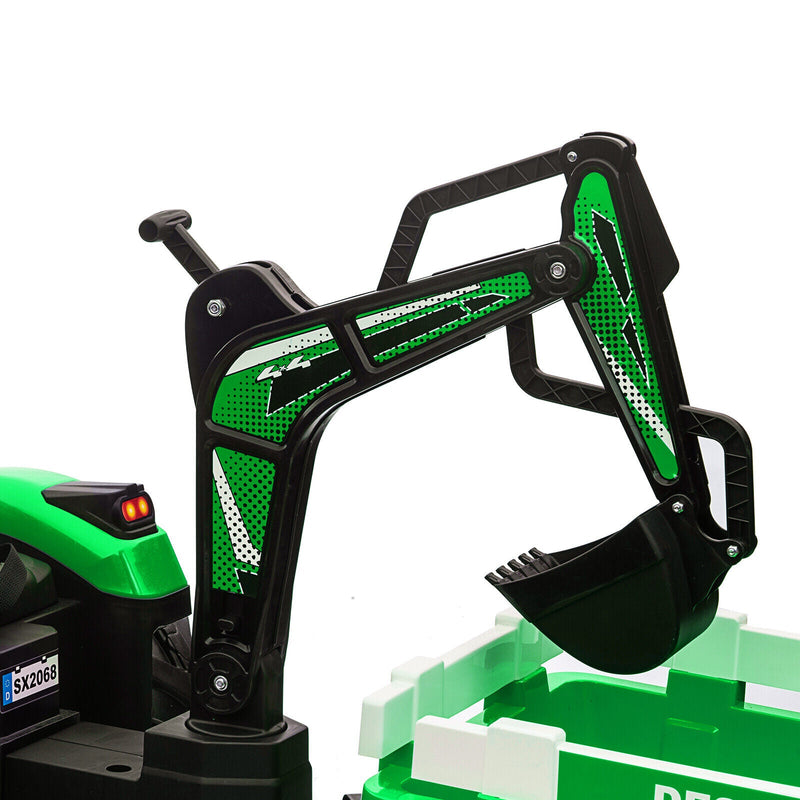 Load image into Gallery viewer, Electric 24V Tractor with Remote Control and Detachable Trailer - Perfect for Kids&#39; Excavator Adventures!
