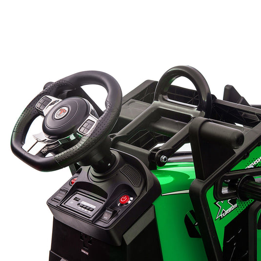 Electric 24V Tractor with Remote Control and Detachable Trailer - Perfect for Kids' Excavator Adventures!