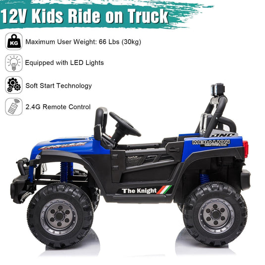 Electric 3-Speed Kids Ride-On Truck with 2.4G Remote Control - Perfect Gift for Children (12V 4.5A)