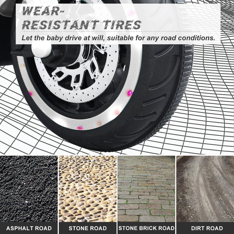 Load image into Gallery viewer, Electric 3-Wheel Kids Motorcycle with Rechargeable Battery - White
