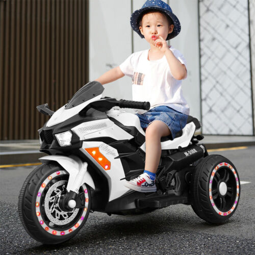 Electric 3-Wheel Motorbike for Kids with Rechargeable 12V Battery