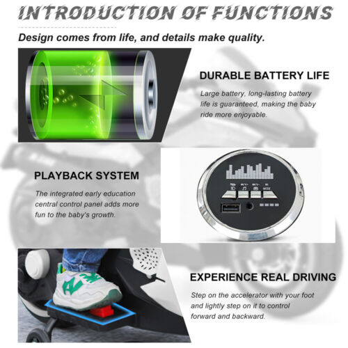 Load image into Gallery viewer, Electric 3-Wheel Motorbike for Kids with Rechargeable 12V Battery
