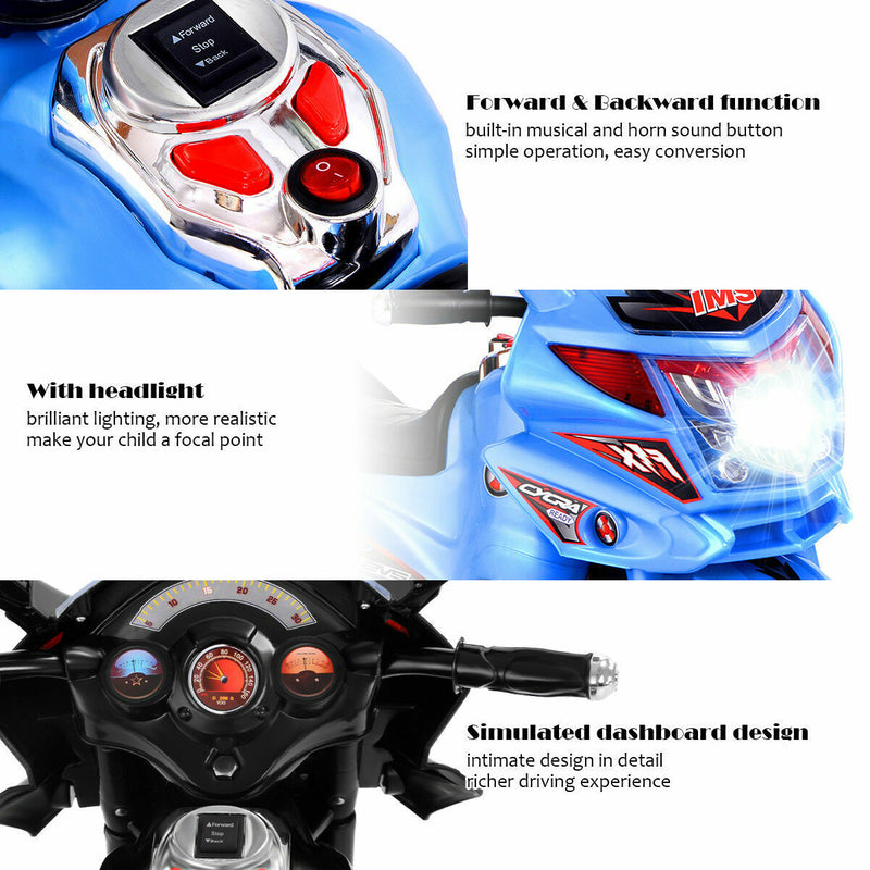 Load image into Gallery viewer, Electric 3-Wheel Motorcycle for Kids - 6V Battery Powered Ride-On Bike
