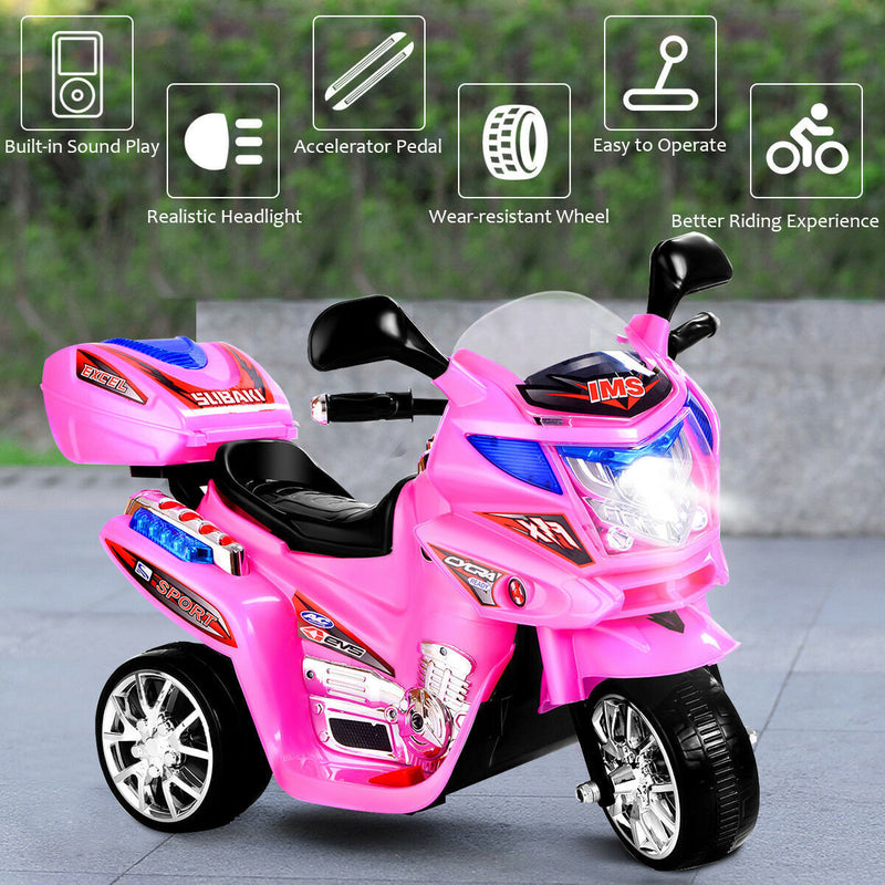 Load image into Gallery viewer, Electric 3-Wheel Motorcycle for Kids - Battery Powered Ride-On Toy Bike
