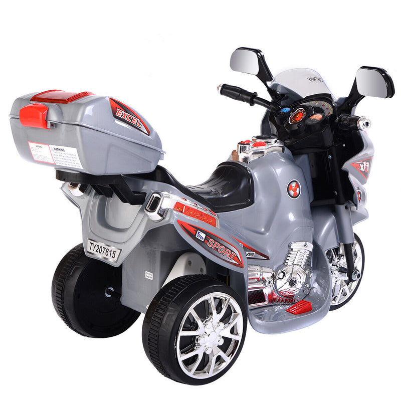 Load image into Gallery viewer, Electric 3-Wheel Ride On Motorcycle for Kids - Gray
