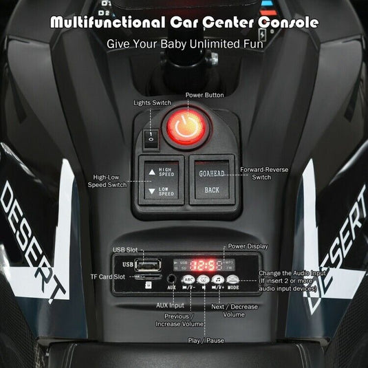 Electric 4-Wheeler ATV for Kids with 2 Speeds and LED Lights