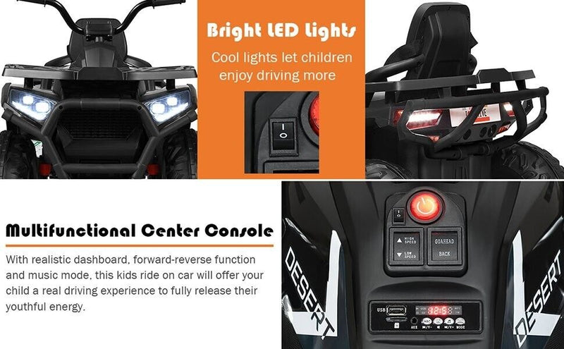 Load image into Gallery viewer, Electric 4-Wheeler ATV for Kids with 2 Speeds and LED Lights
