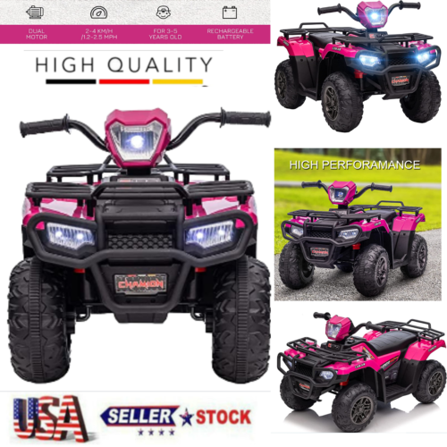 Load image into Gallery viewer, Electric 4-Wheeler ATV for Kids with AUX and USB Ports - 12V Ride-On Quad Car
