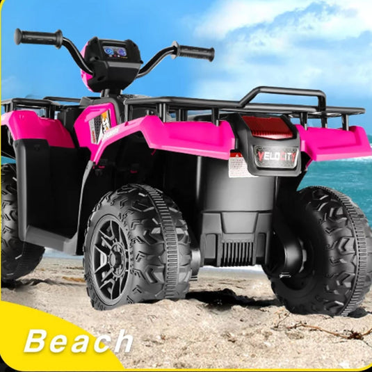 Electric 4-Wheeler ATV Quad for Kids with LED Lights, MP3 Player, and USB Port