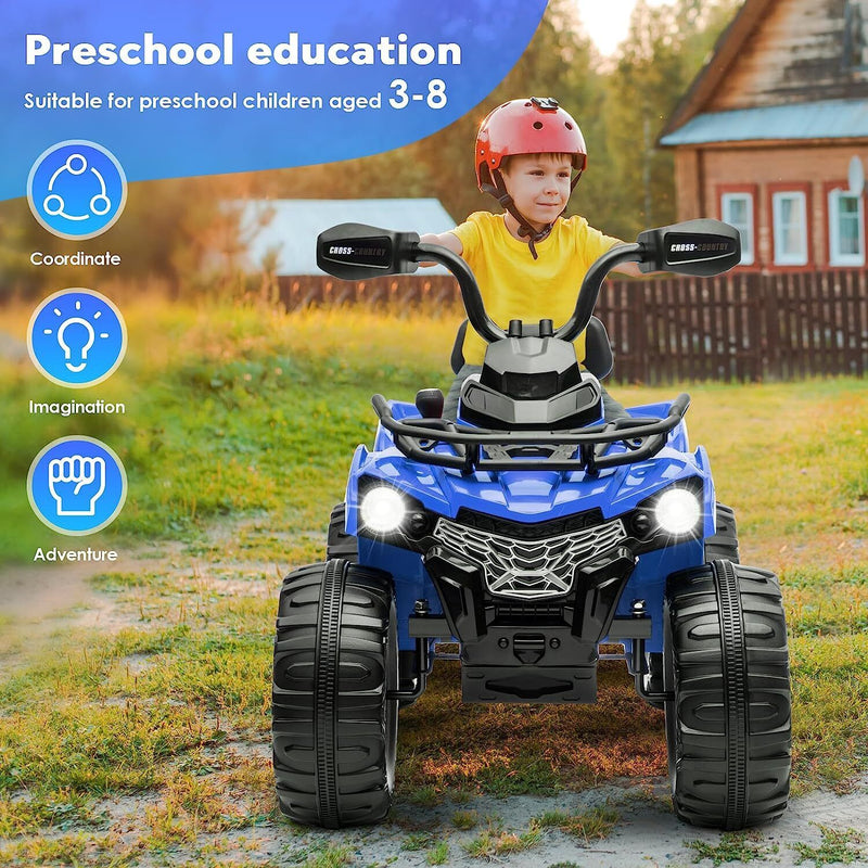 Load image into Gallery viewer, Electric 4-Wheeler ATV Quad for Kids with 2 Speeds, MP3 Player, and LED Lights
