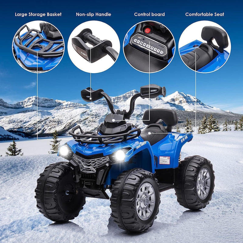 Load image into Gallery viewer, Electric 4-Wheeler ATV Quad for Kids with 2 Speeds, MP3 Player, and LED Lights
