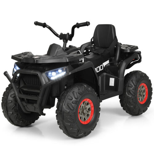 Load image into Gallery viewer, Electric 4-Wheeler ATV Quad for Kids with 2 Speeds, MP3 Player, and LED Lights - Black
