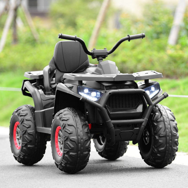 Load image into Gallery viewer, Electric 4-Wheeler ATV Quad for Kids with 2 Speeds, Music, and Lights - Black

