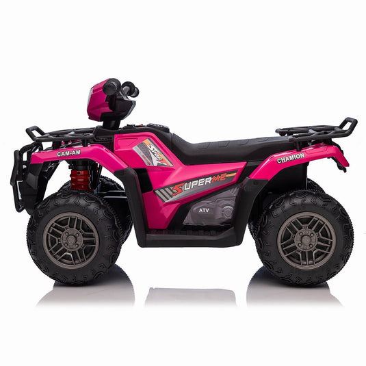 Electric Kids Ride On ATV with Music, LED Lights, and AUX/USB Port - 12V 4-Wheeler Quad
